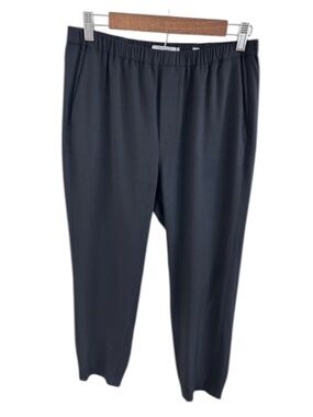 ▶️ Vince Jogger Pants Black Pockets High Rise tapered Women’s M modal blend